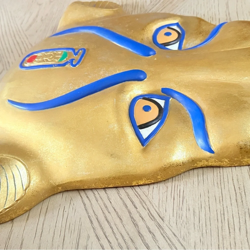 Vintage Egyptian Golden Leopard Head Vintage